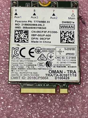 Nuova scheda wireless dell - nuova,